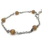 Ti Sento Brown Stone and Silver Adjustable Bracelet