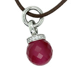 Ti Sento Pink and White Stone Pendant