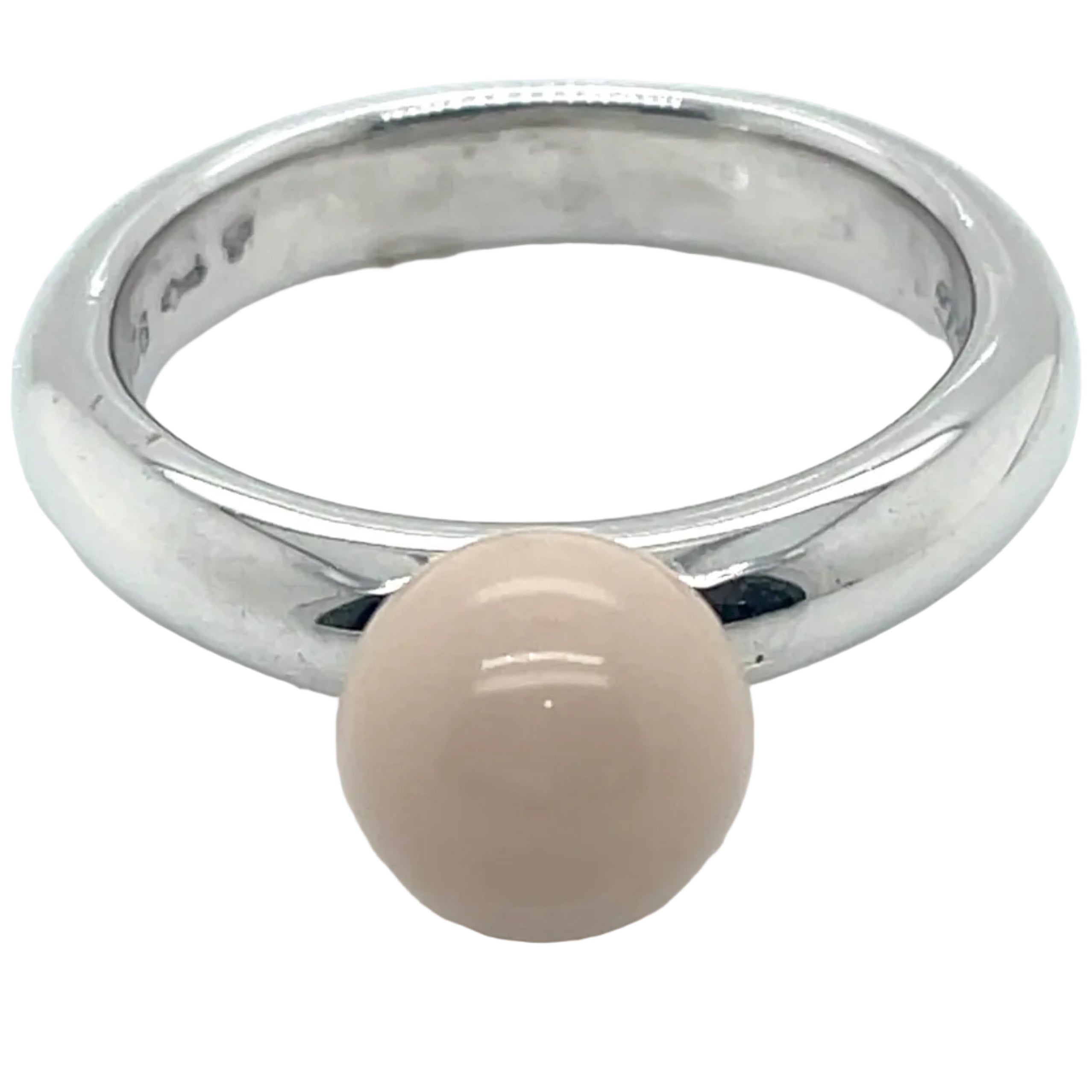 Ti Sento Silver and Beige Ring