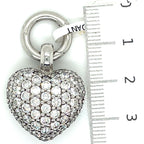 Ti Sento Silver and White Cubic Zirconia Heart Pendant