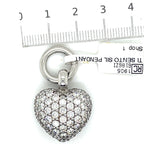 Ti Sento Silver and White Cubic Zirconia Heart Pendant