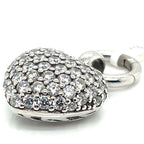 Ti Sento Silver and White Cubic Zirconia Heart Pendant