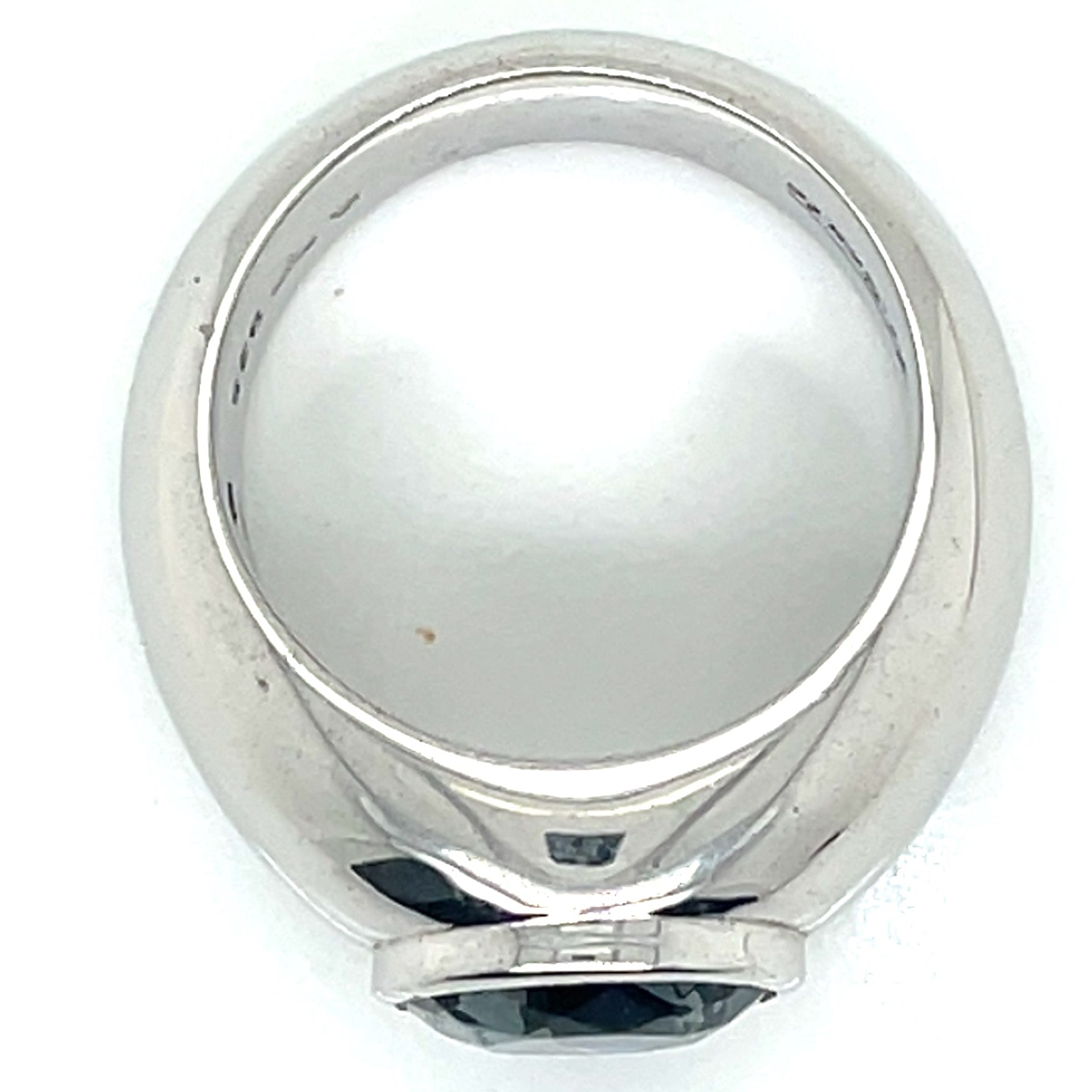Ti Sento Silver and Grey/Blue Stone Ring