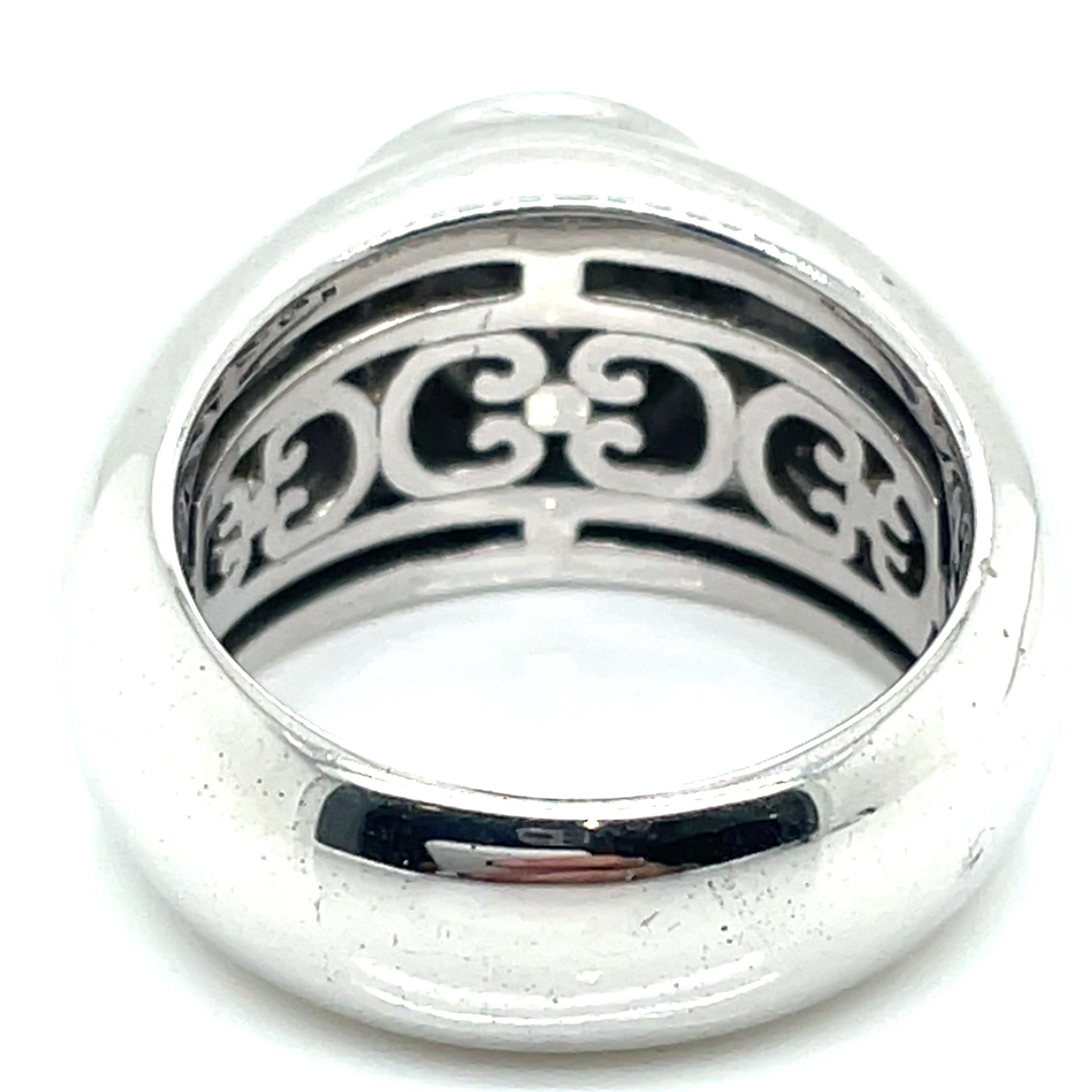 Ti Sento Silver and Grey/Blue Stone Ring