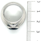 Ti Sento Silver and Grey/Blue Stone Ring