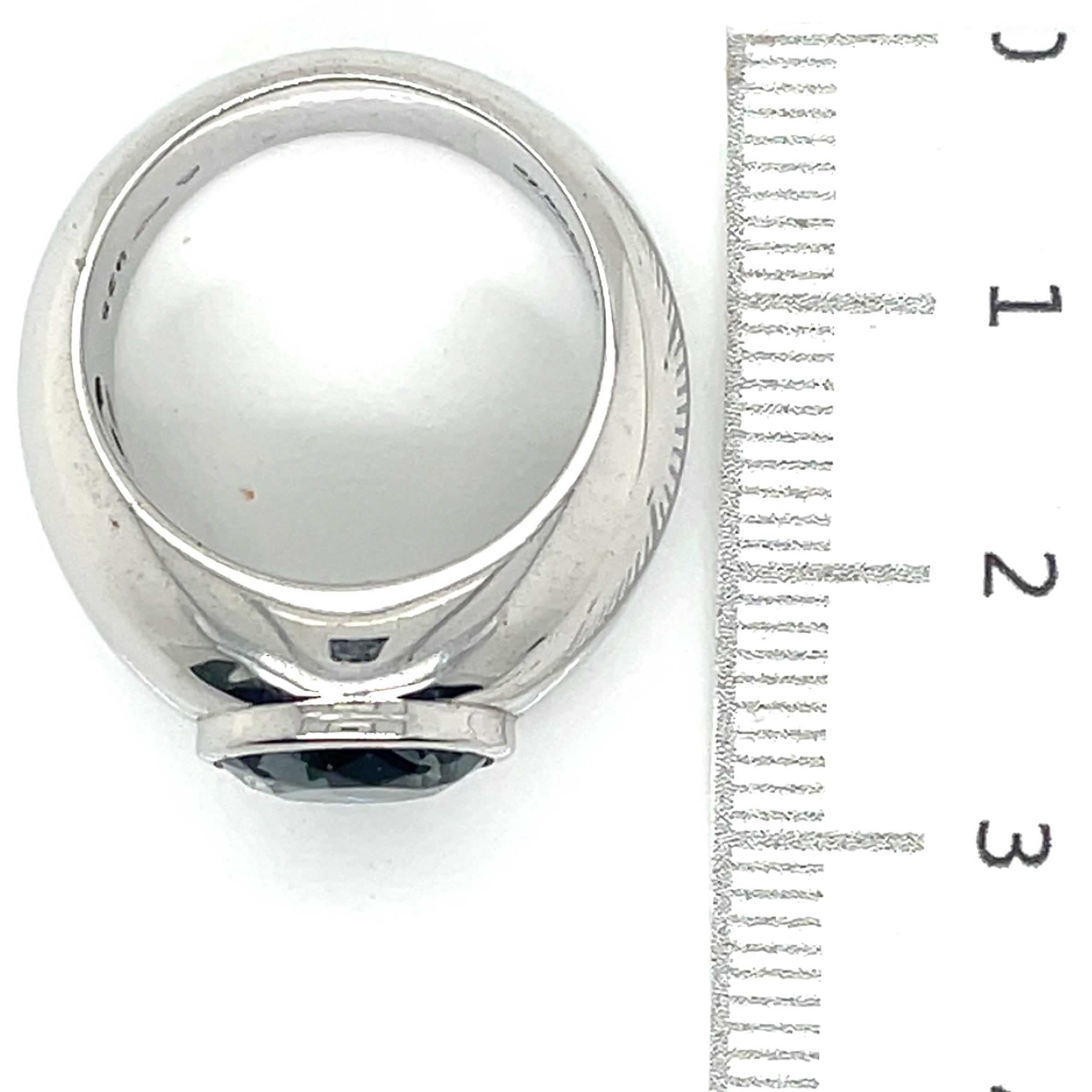 Ti Sento Silver and Grey/Blue Stone Ring