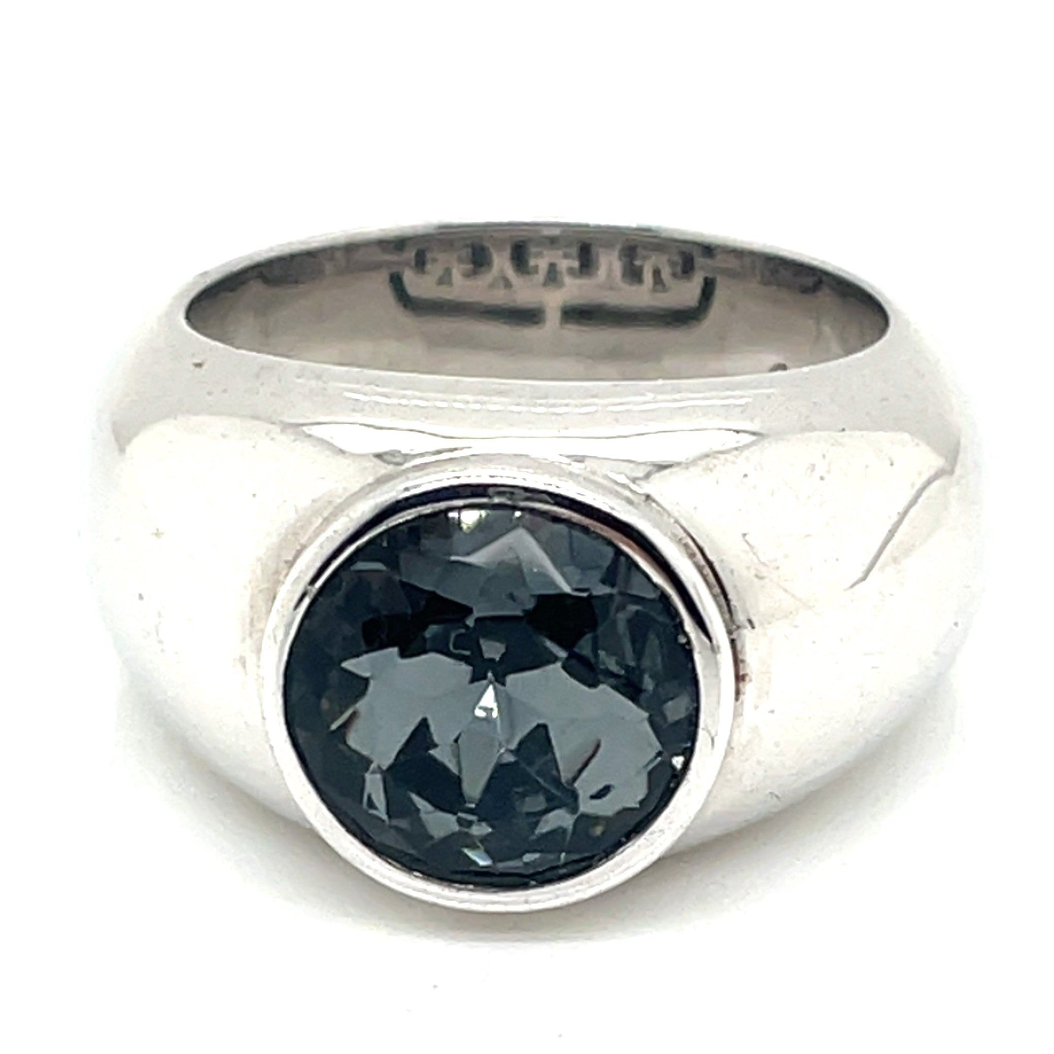 Ti Sento Silver and Grey/Blue Stone Ring