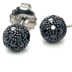 Ti Sento Black Cubic Zirconia Stone Stud Earrings