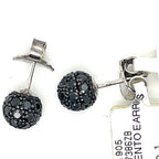 Ti Sento Black Cubic Zirconia Stone Stud Earrings
