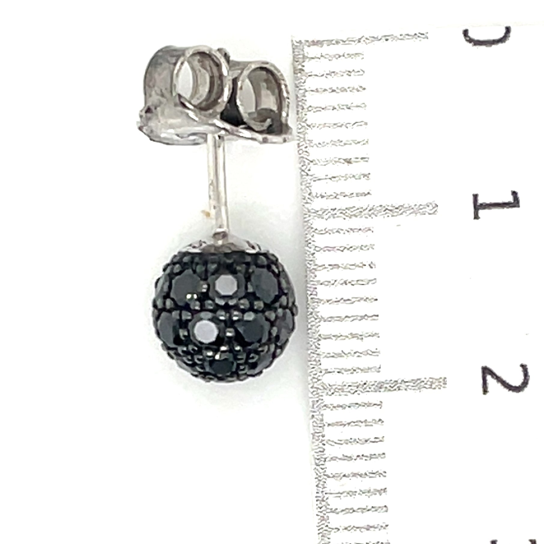 Ti Sento Black Cubic Zirconia Stone Stud Earrings