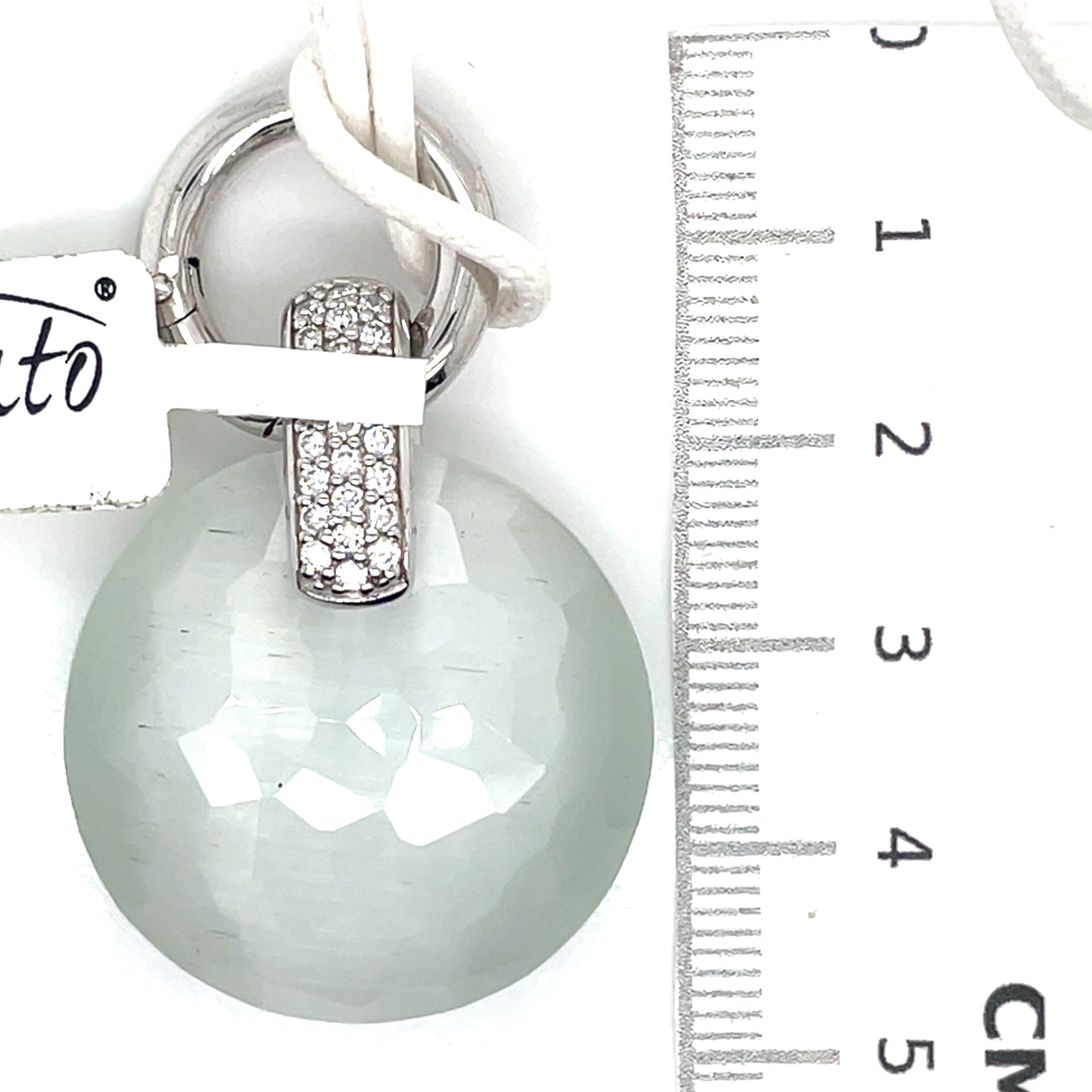Ti Sento White Stone and Silver Pendant