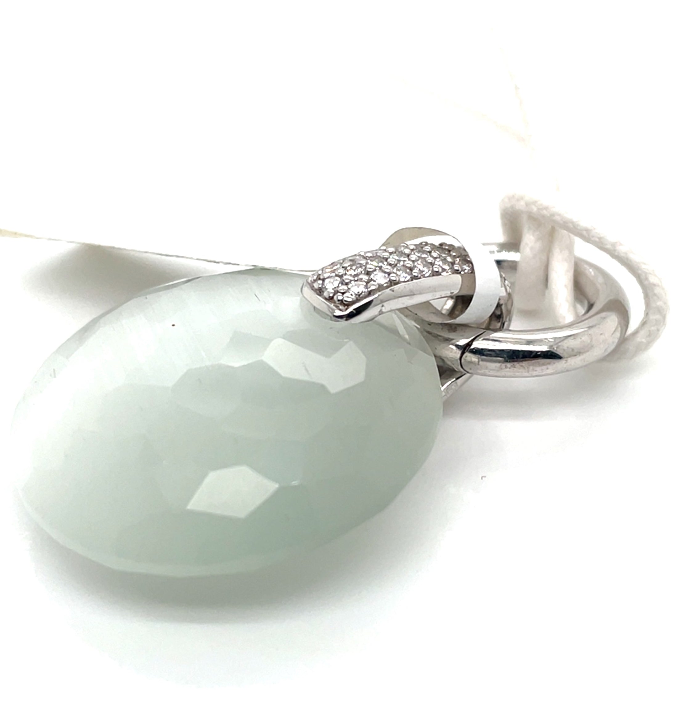 Ti Sento White Stone and Silver Pendant