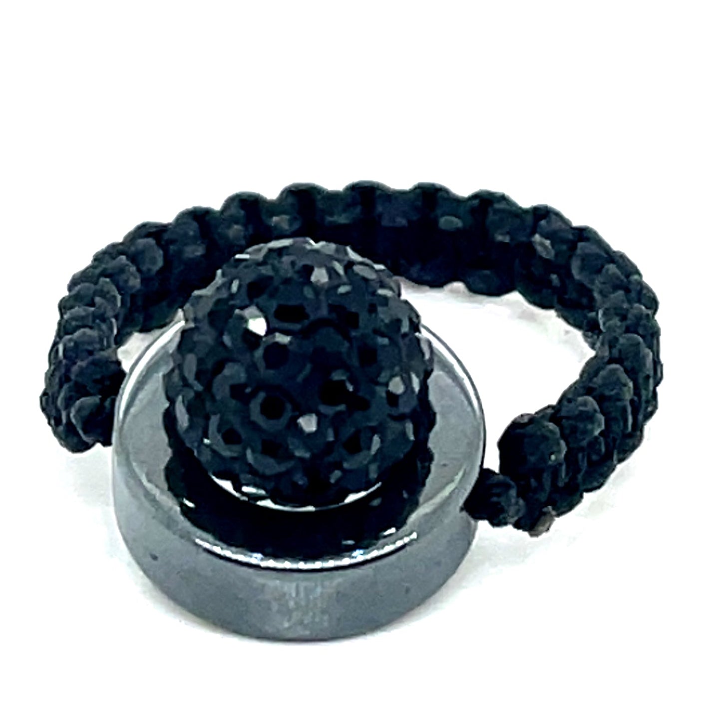 Tresor Paris Black Rope and Disco Bead Ring