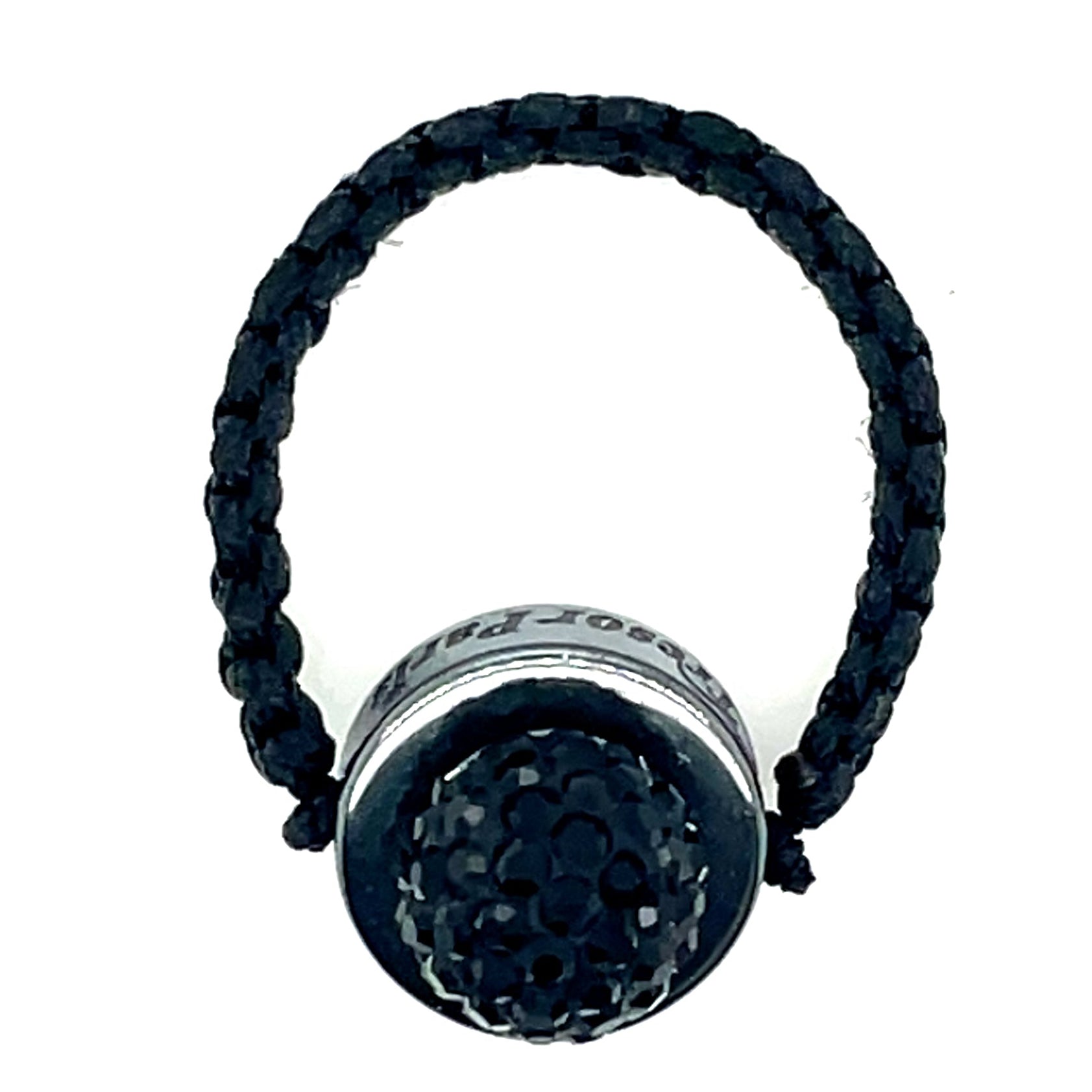 Tresor Paris Black Rope and Disco Bead Ring