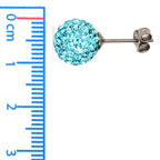 Tresor Paris Turquoise-Coloured Disco Stud Earrings