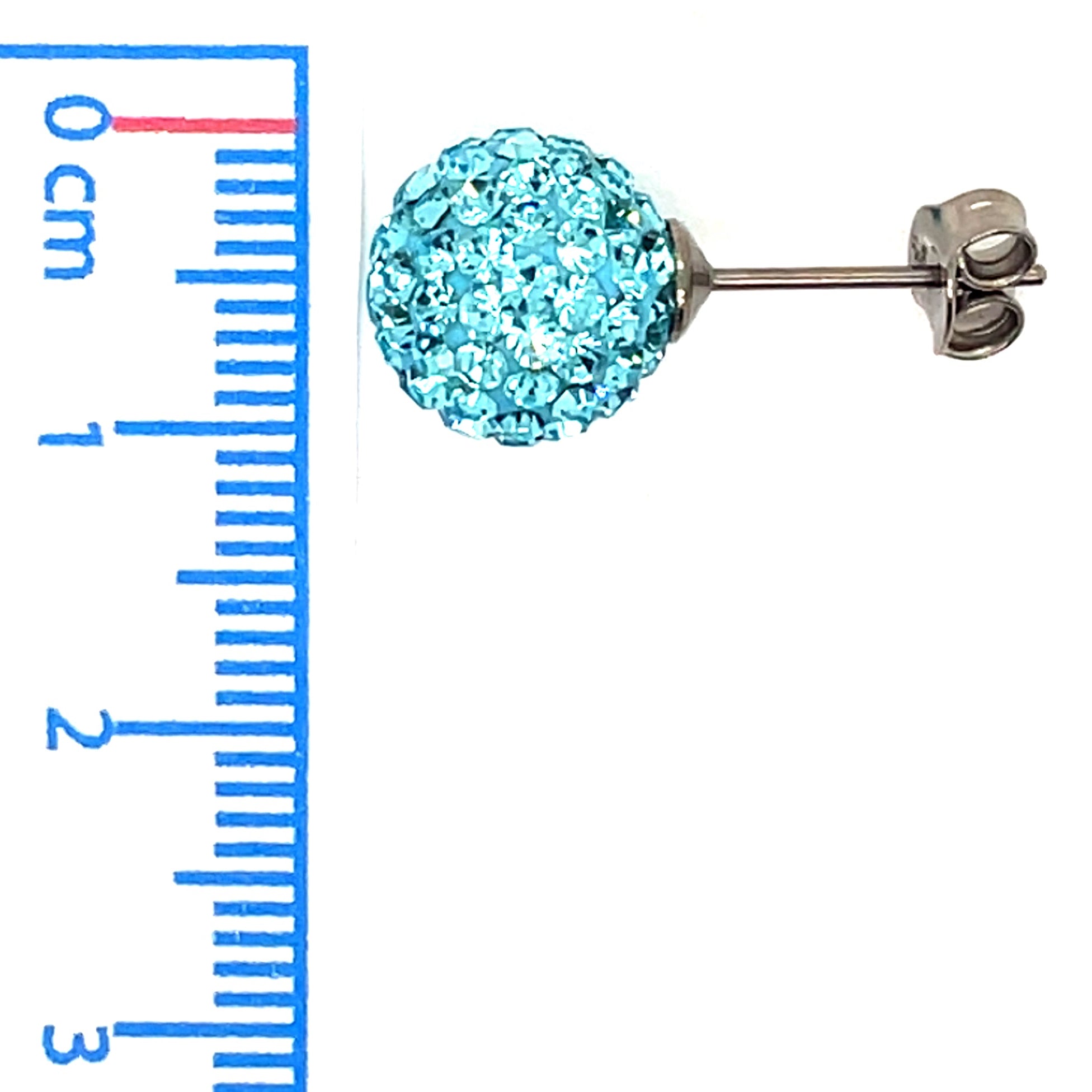 Tresor Paris Turquoise-Coloured Disco Stud Earrings