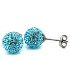 Tresor Paris Turquoise-Coloured Disco Stud Earrings