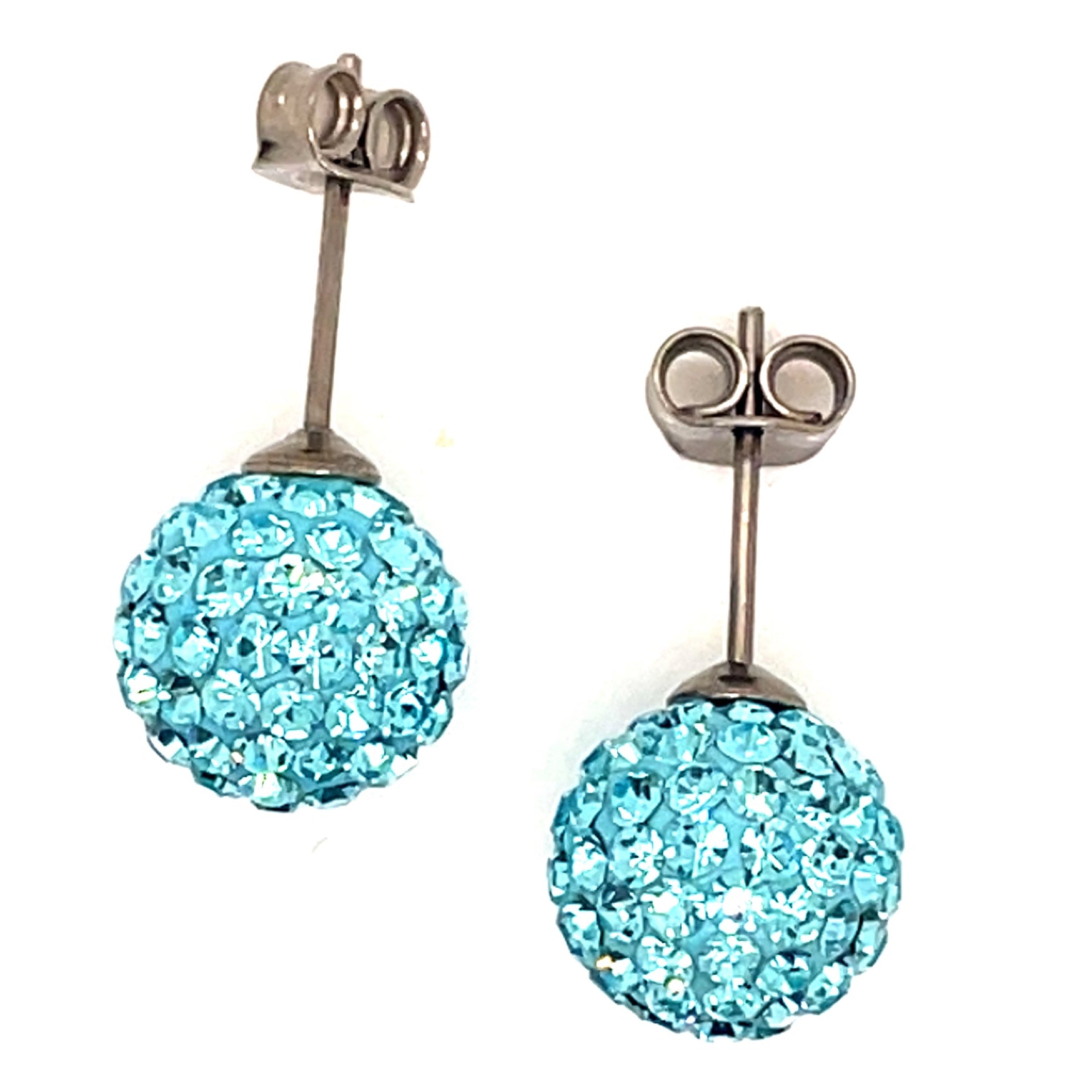 Tresor Paris Turquoise-Coloured Disco Stud Earrings