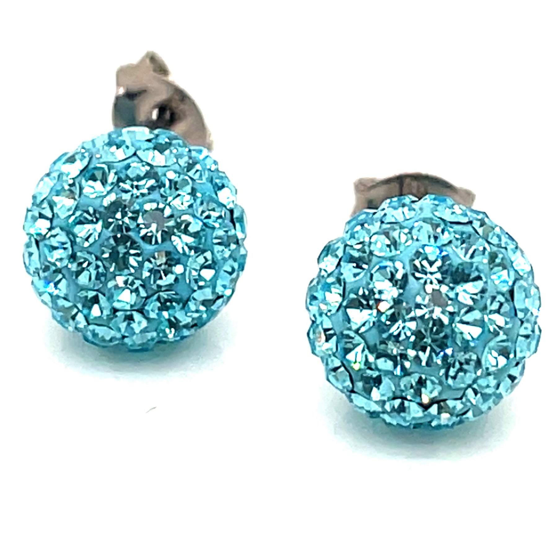 Tresor Paris Turquoise-Coloured Disco Stud Earrings