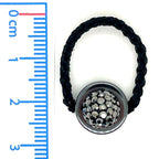 Tresor Paris Black Rope and Charcoal Grey Disco Bead Ring