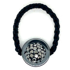 Tresor Paris Black Rope and Charcoal Grey Disco Bead Ring
