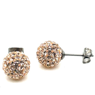 Tresor Paris Champagne Disco Stud Earrings