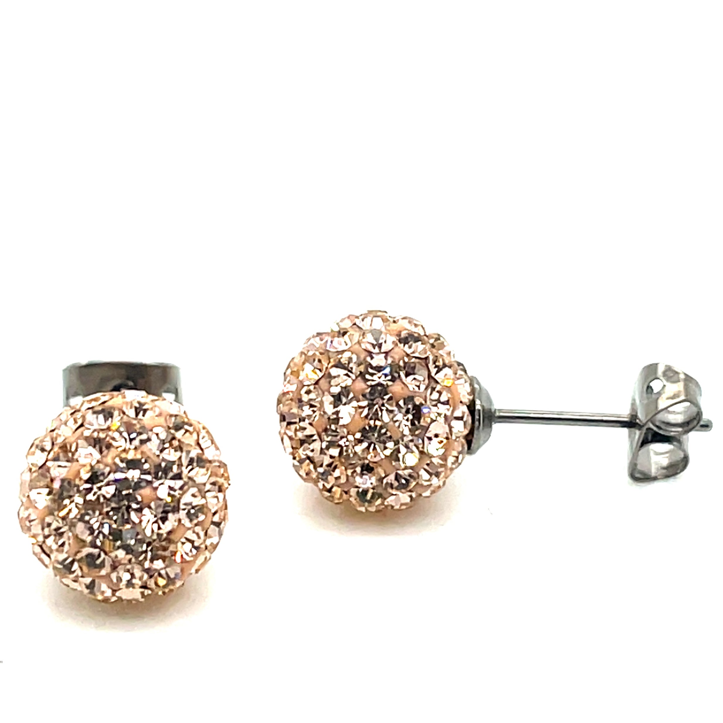 Tresor Paris Champagne Disco Stud Earrings