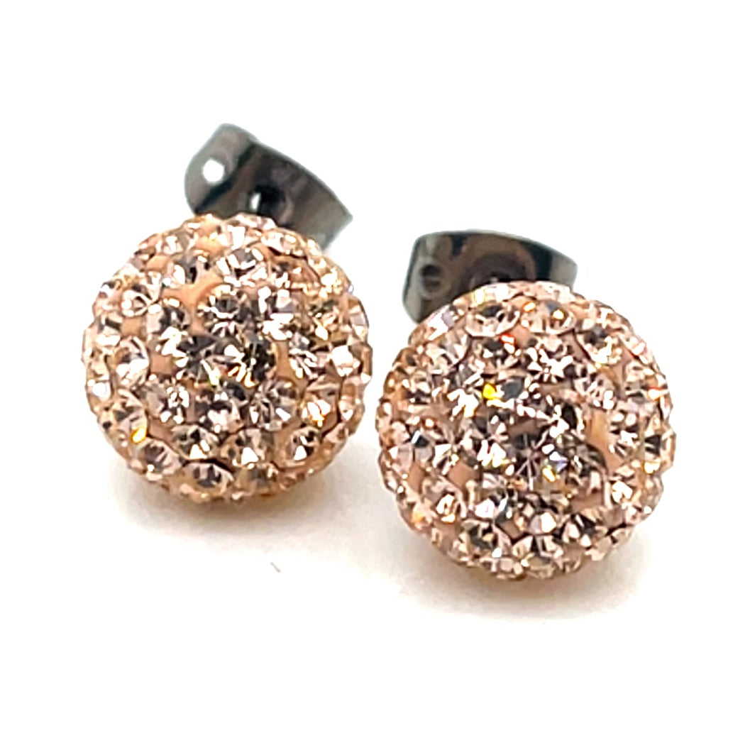 Tresor Paris Champagne Disco Stud Earrings
