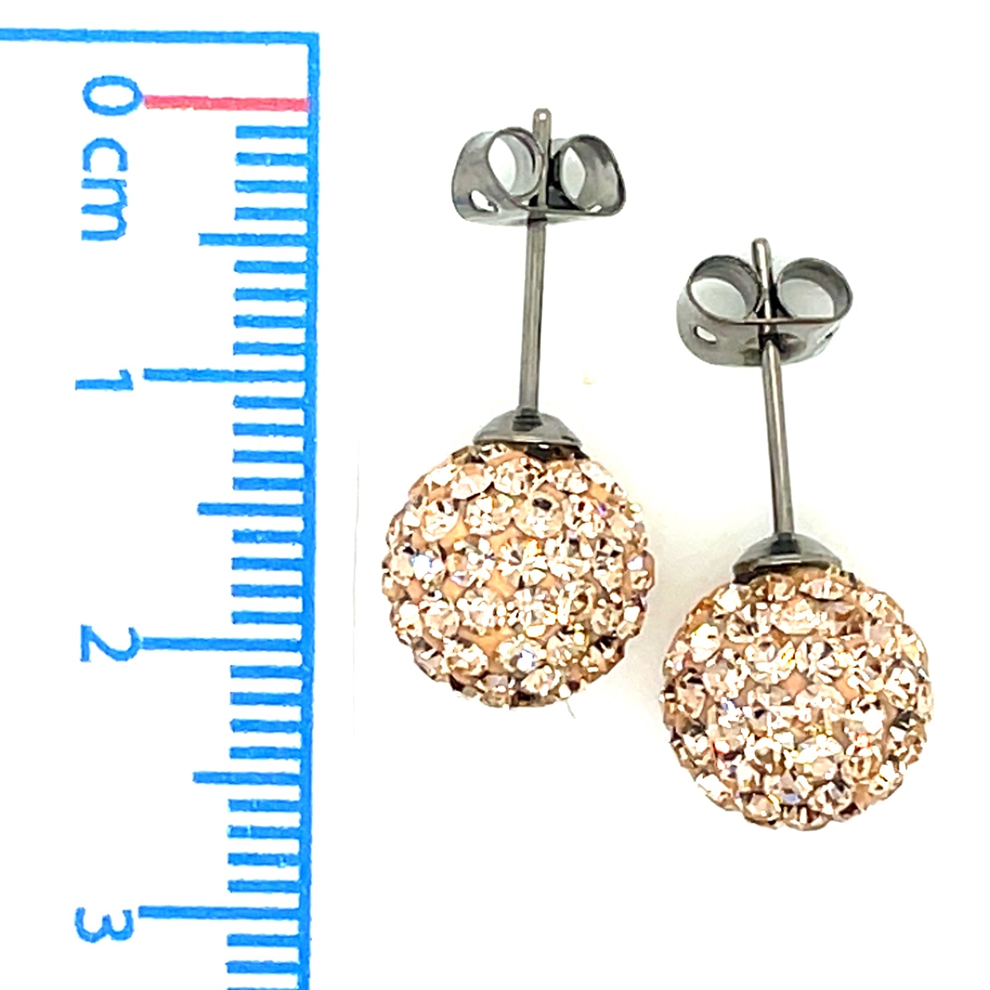 Tresor Paris Champagne Disco Stud Earrings