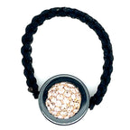 Tresor Paris Black Rope and Champagne Disco Bead Ring