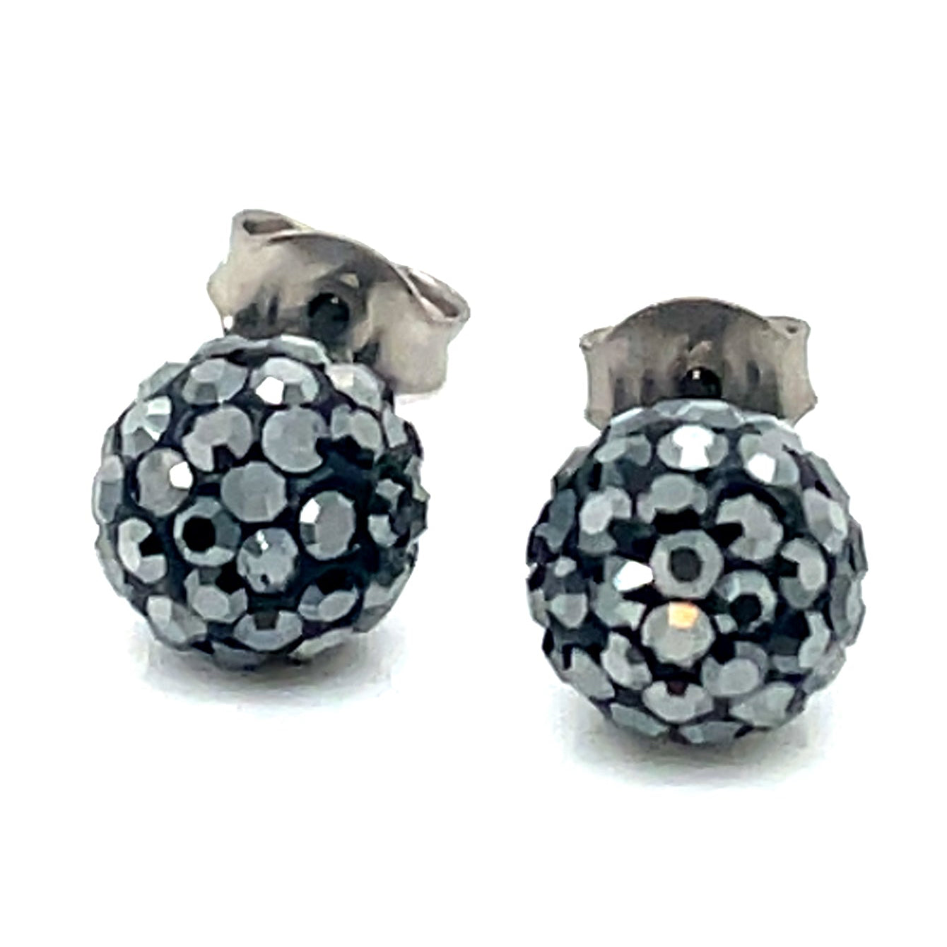 Tresor Paris Charcoal Grey Small Disco Stud Earring
