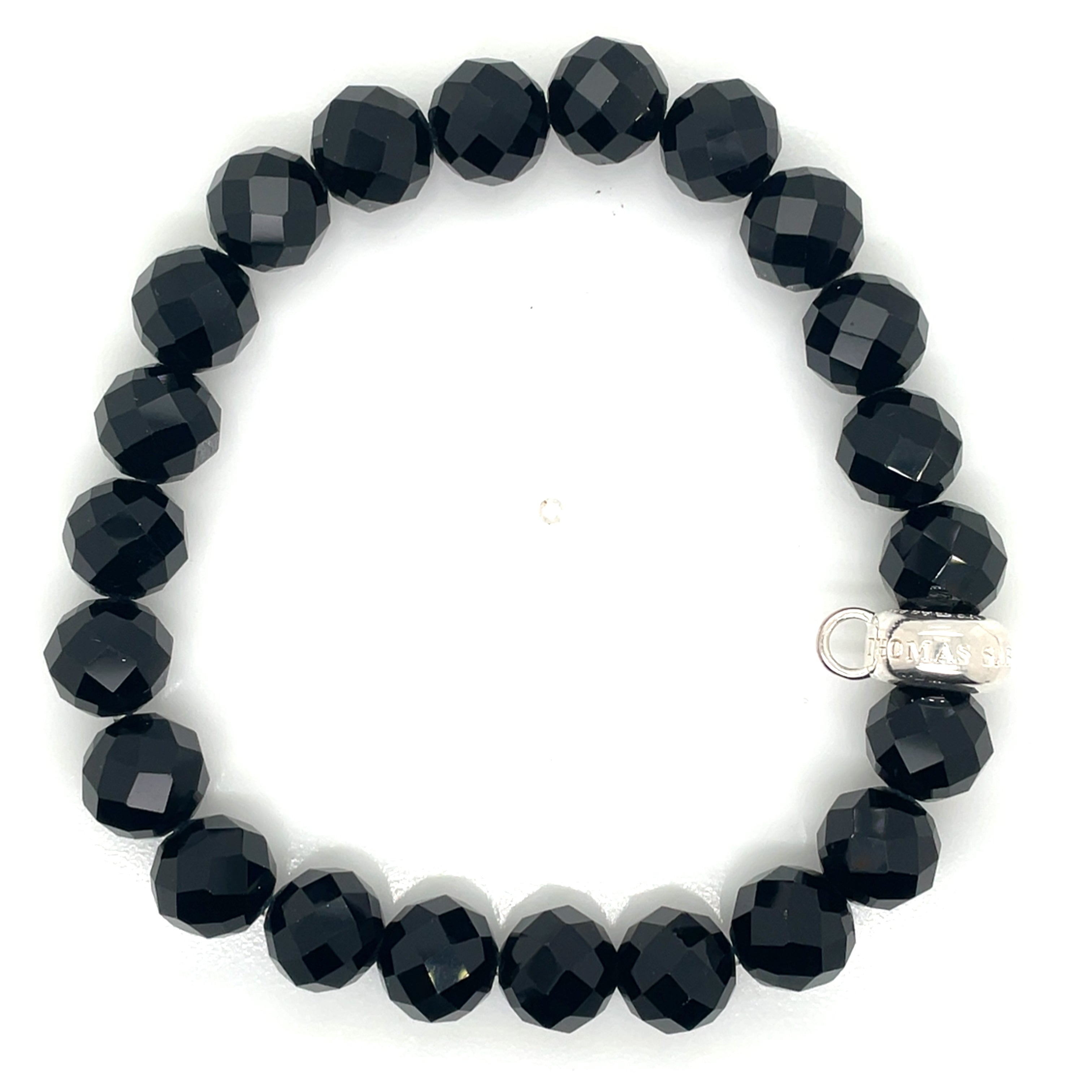 Thomas Sabo Black Beaded and Silver Bracelet