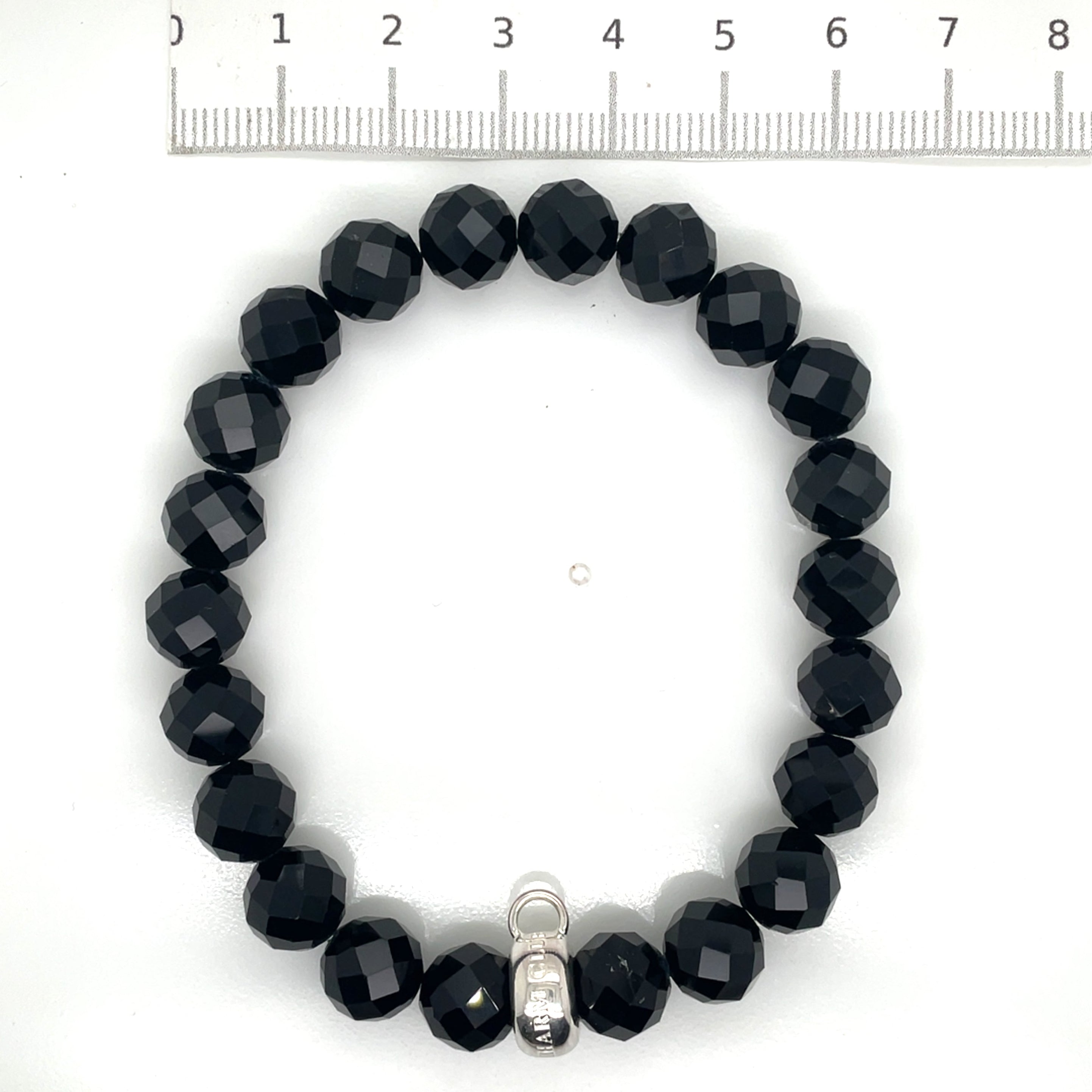 Thomas Sabo Black Beaded and Silver Bracelet