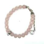 Thomas Sabo Silver and Pink Beaded Adjustable Length Bracelet