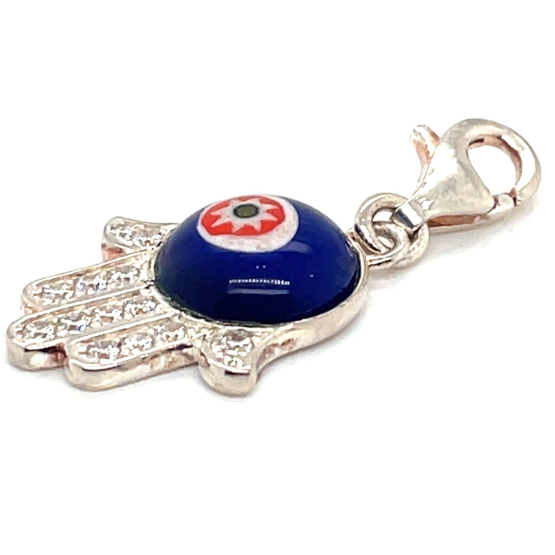 Thomas Sabo Silver and Cubic Zirconia Glass Eye Hand Charm
