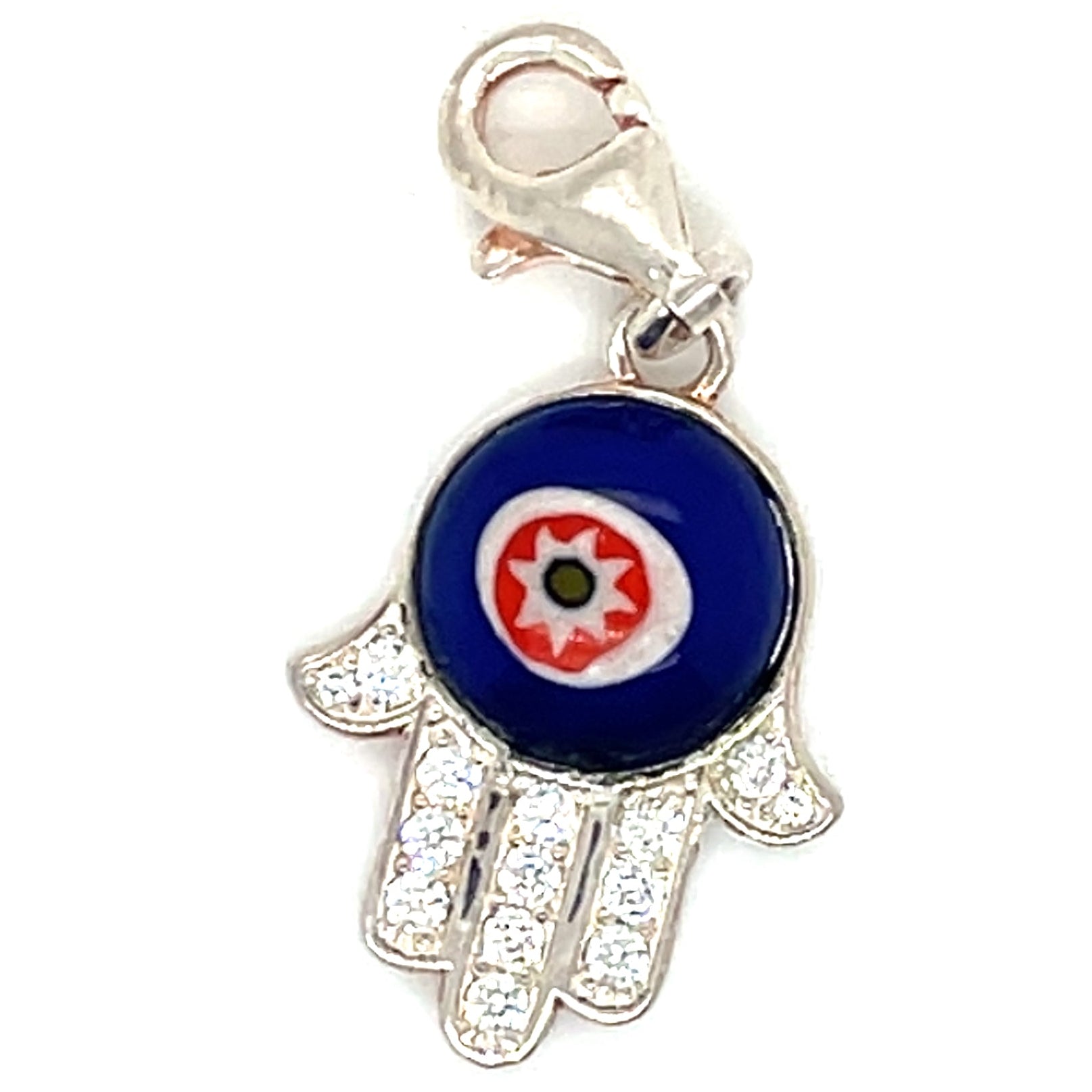 Thomas Sabo Silver and Cubic Zirconia Glass Eye Hand Charm