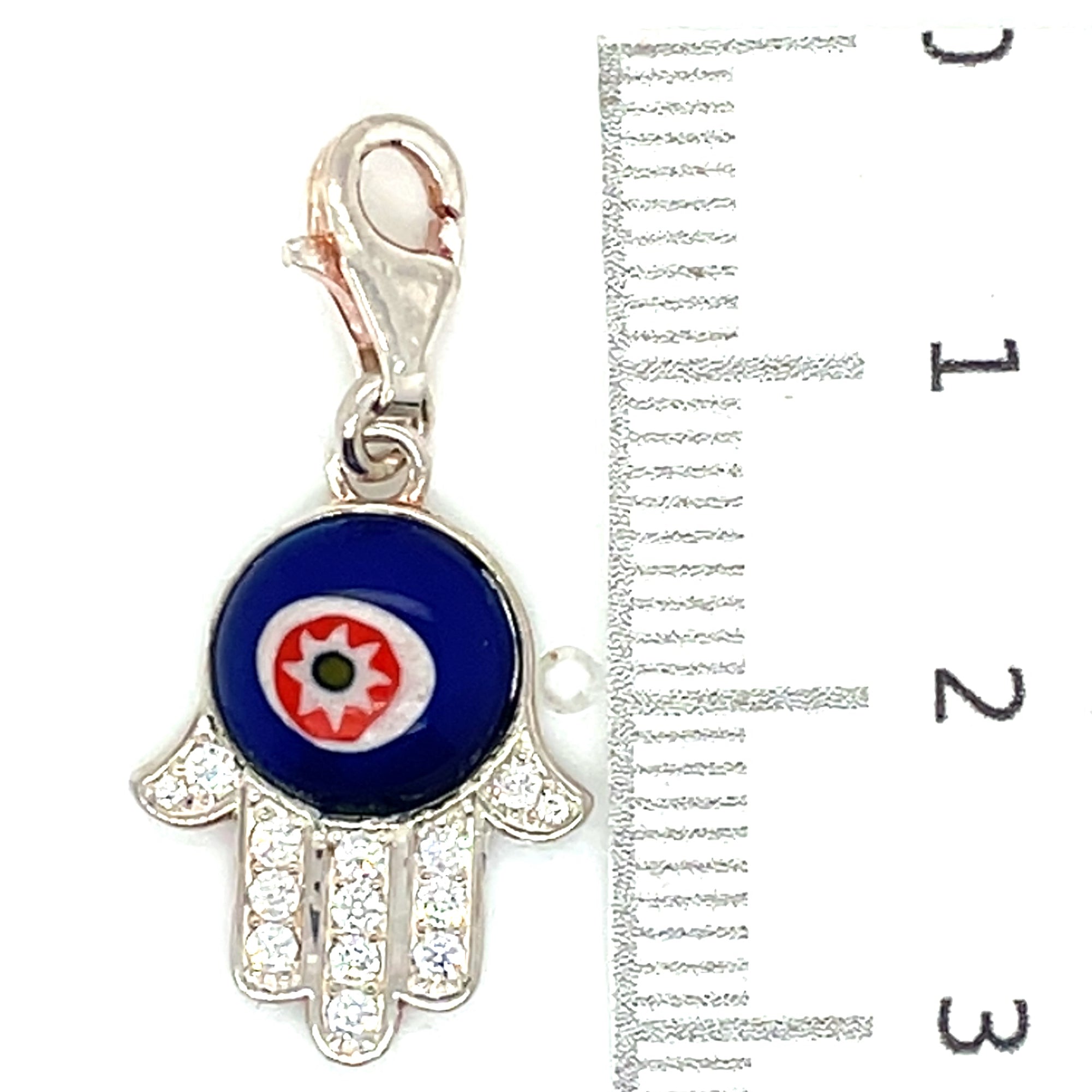 Thomas Sabo Silver and Cubic Zirconia Glass Eye Hand Charm