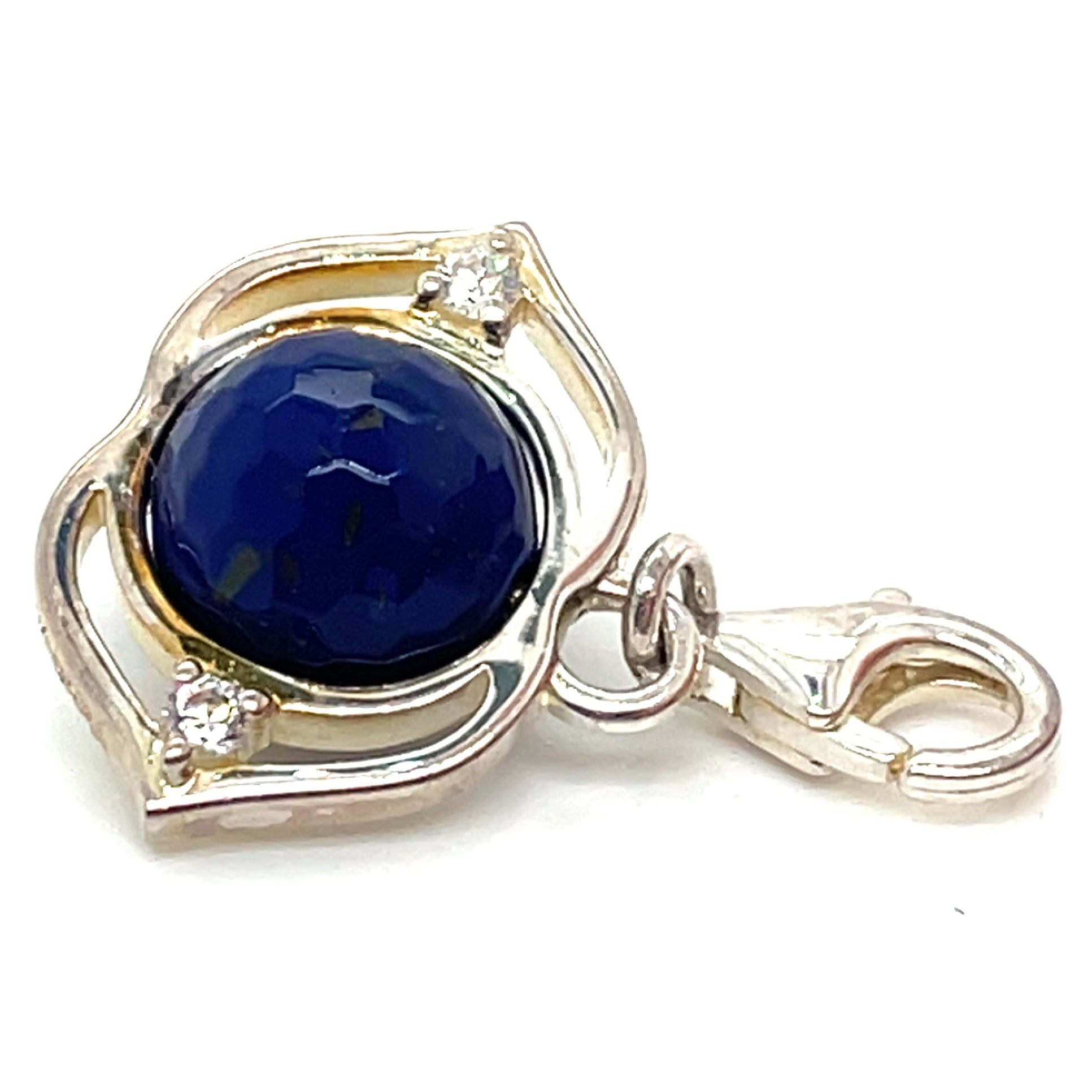 Thomas Sabo Blue Stone and Cubic Zirconia Silver Charm