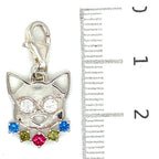 Thomas Sabo Silver Cat with Multi-Coloured Cubic Zirconia Collar Charm