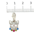 Thomas Sabo Silver Cat with Multi-Coloured Cubic Zirconia Collar Charm