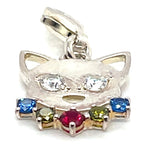 Thomas Sabo Silver Cat with Multi-Coloured Cubic Zirconia Collar Charm