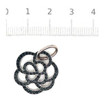 Thomas Sabo Silver and Black Cubic Zirconia Flower Pendant