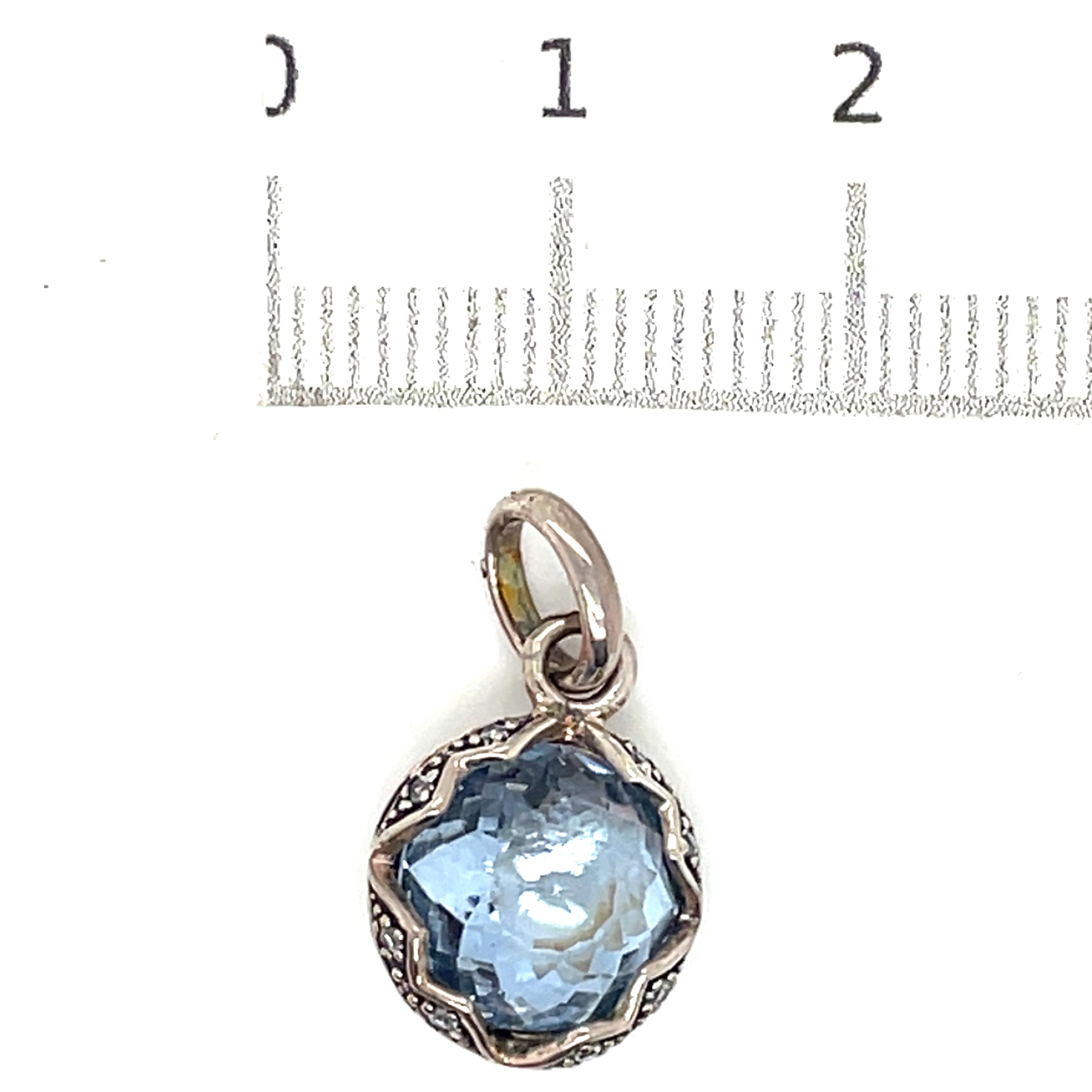 Thomas Sabo Silver and Blue Stone Pendant