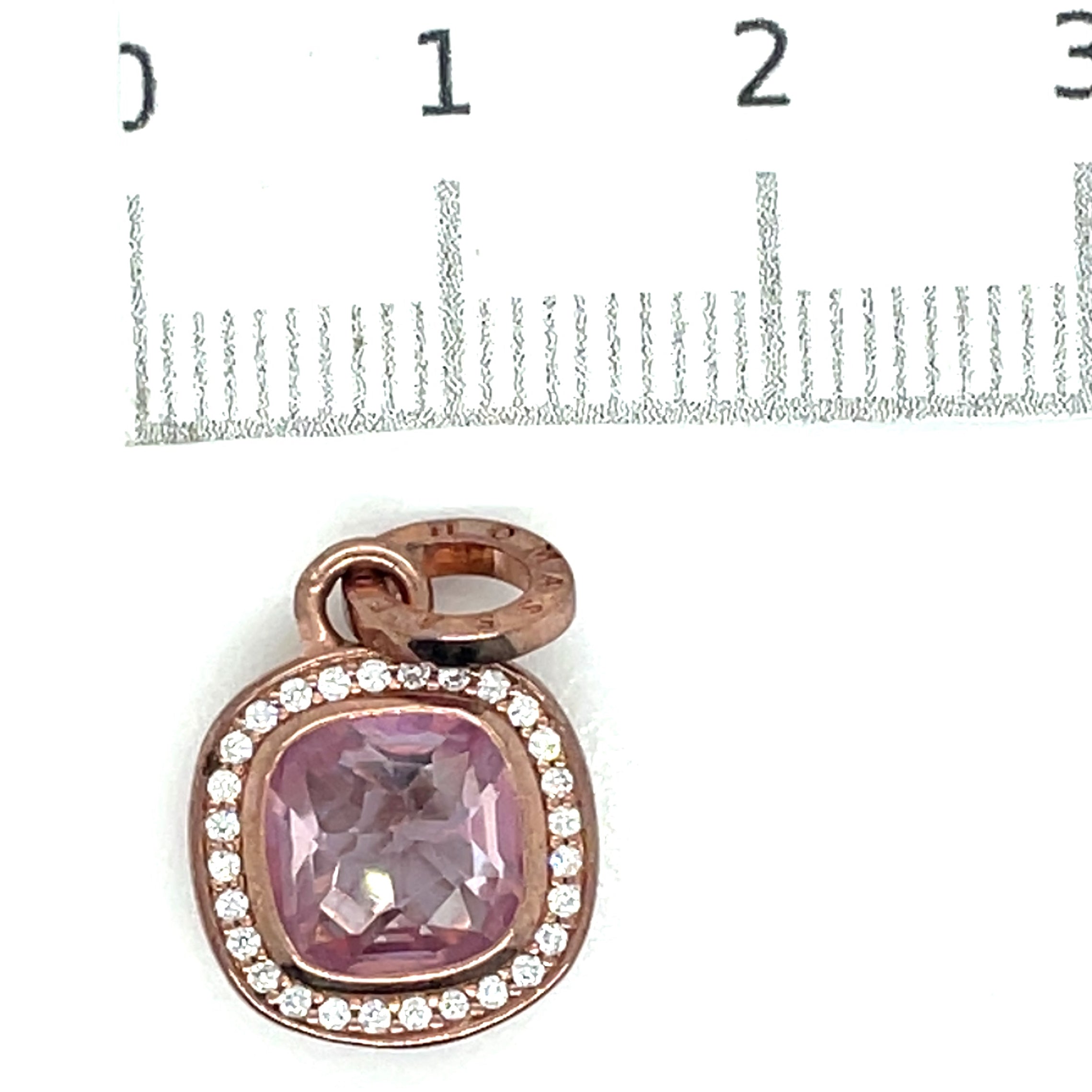 Thomas Sabo Rose Gold Plated, Cubic Zirconia and Pink Stone Pendant