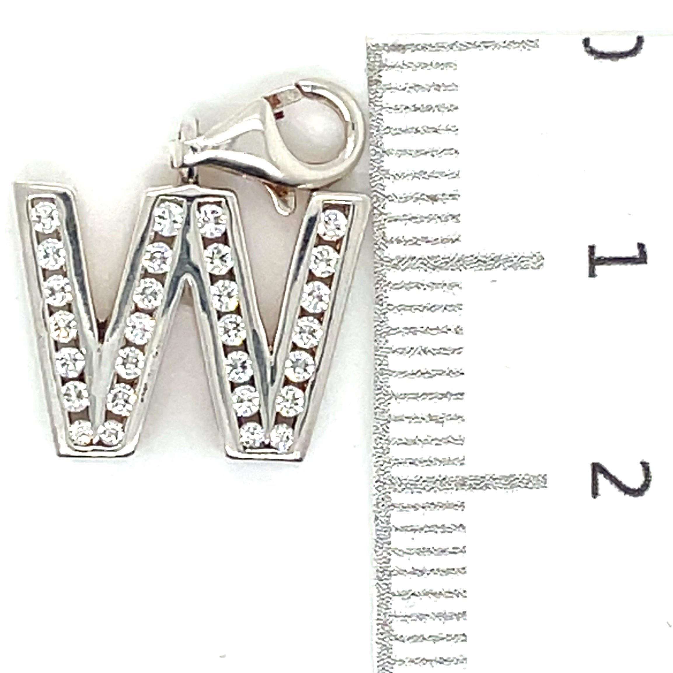 Thomas Sabo Silver Letter ‘W’ Cubic Zirconia Charm