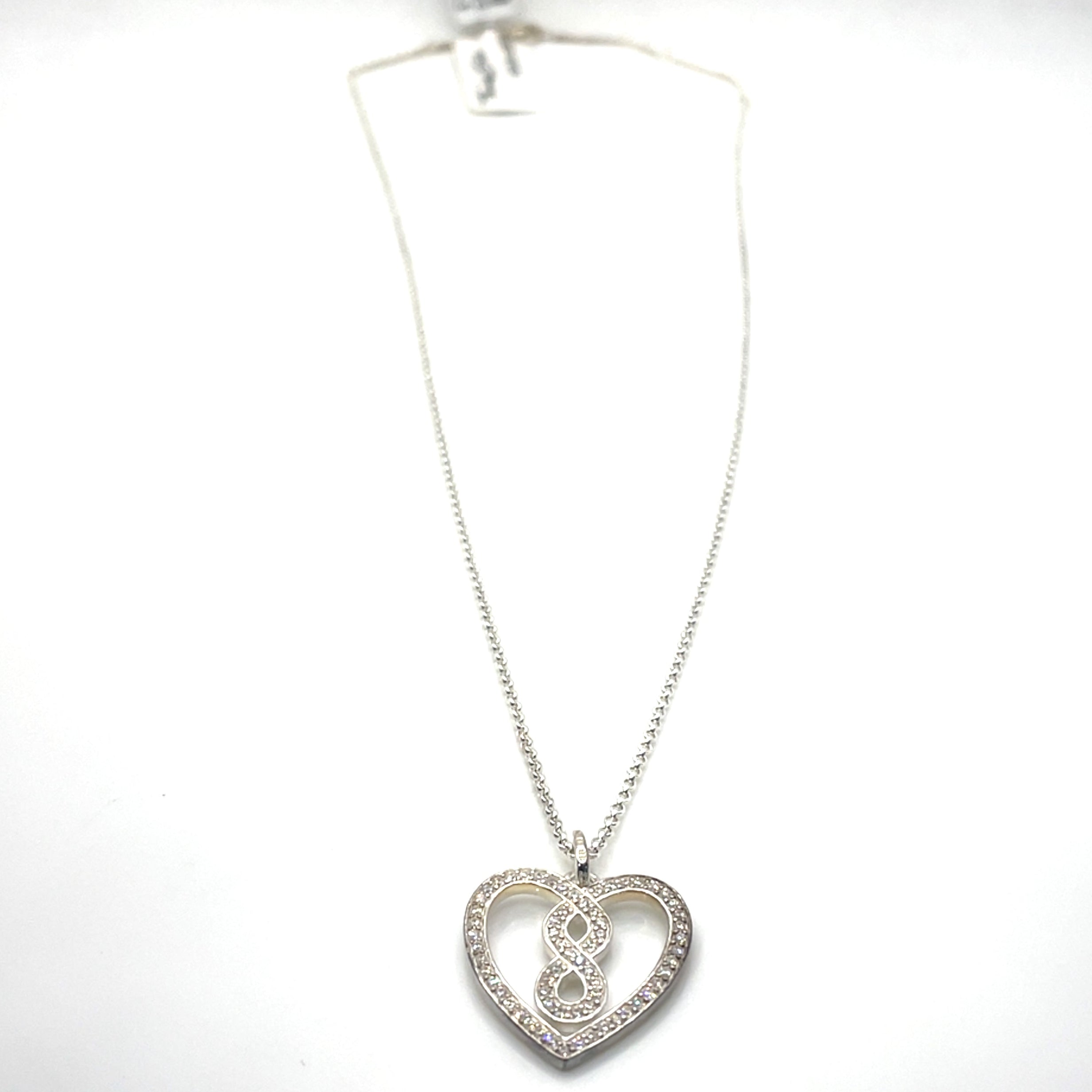 Thomas Sabo Silver Silver and Cubic Zirconia Heart Infinity Necklace