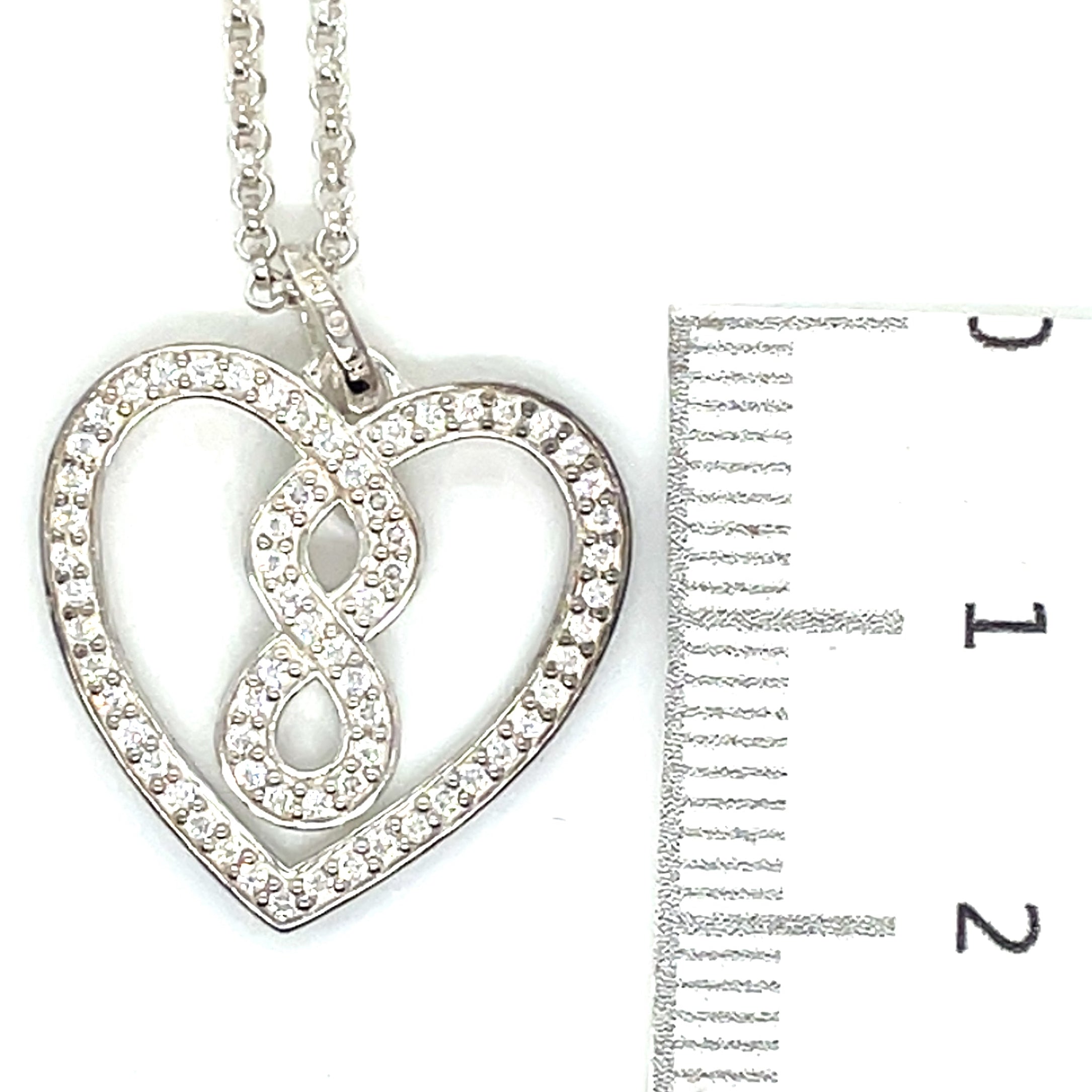 Thomas Sabo Silver Silver and Cubic Zirconia Heart Infinity Necklace