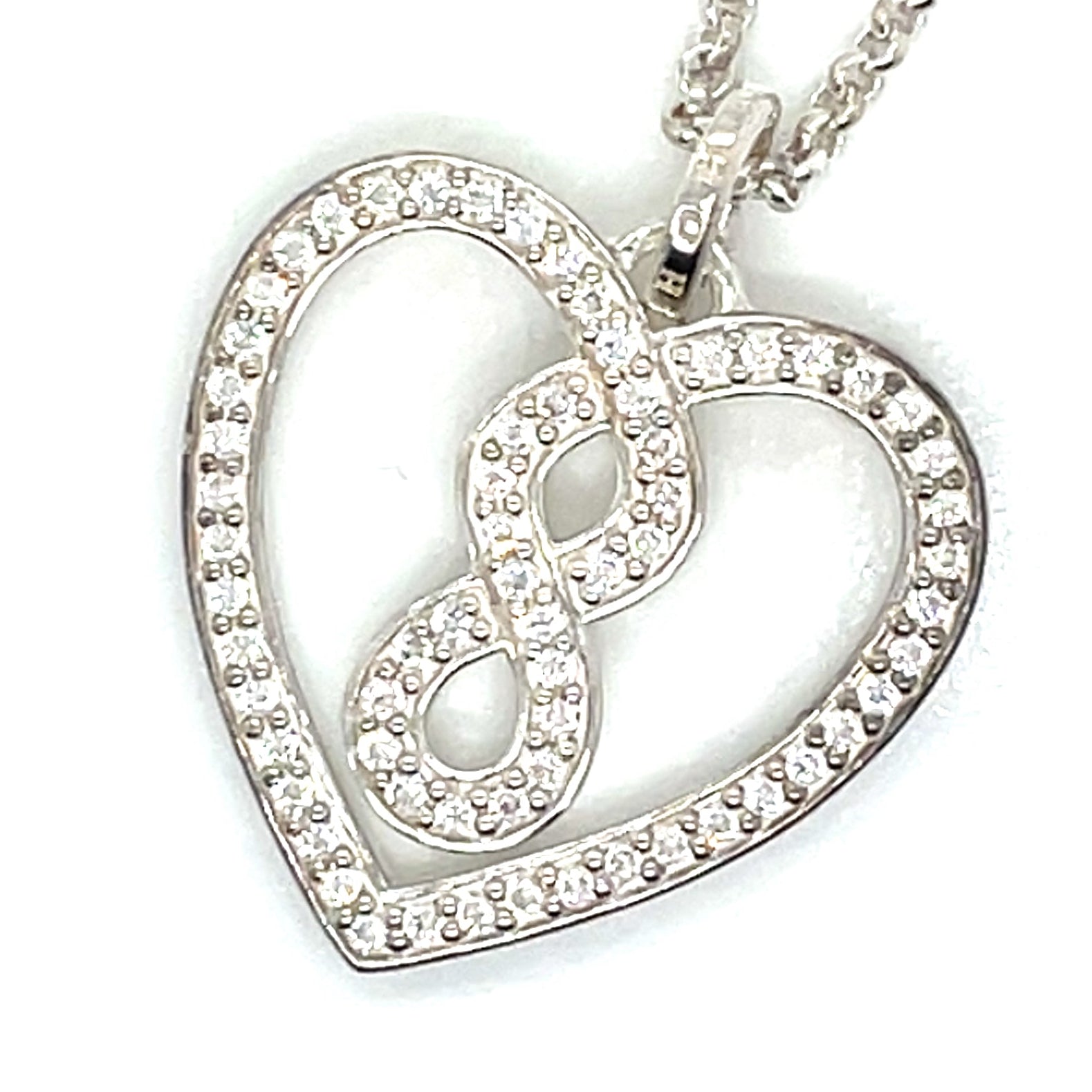 Thomas Sabo Silver Silver and Cubic Zirconia Heart Infinity Necklace