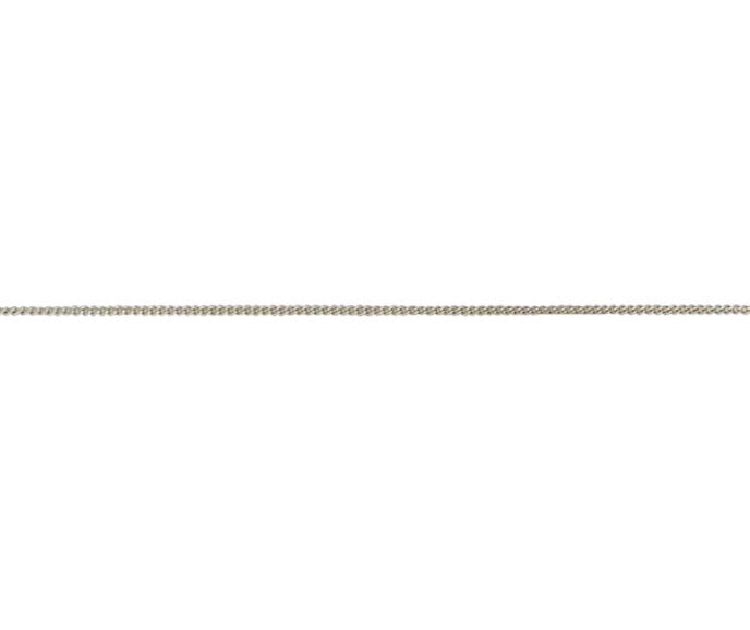 9ct White 10 Filed Curb