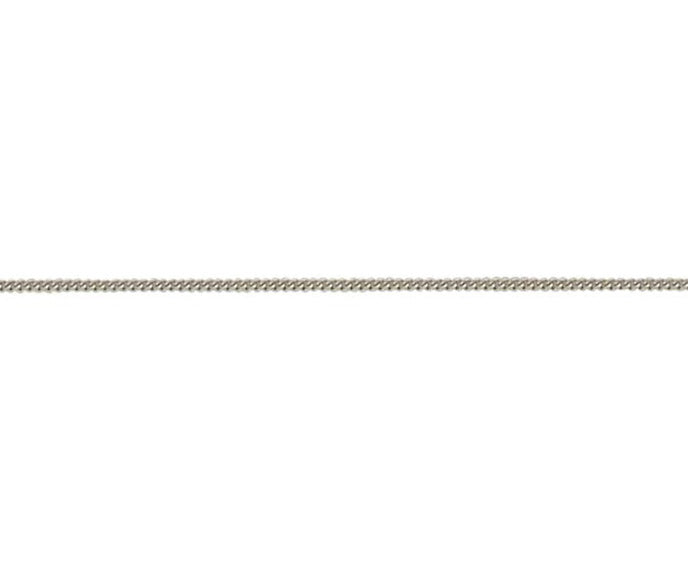 9ct White 12 Filed Curb 22"/55cm